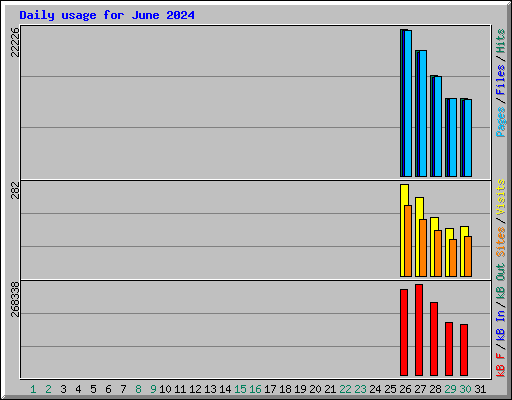 Daily usage for June 2024