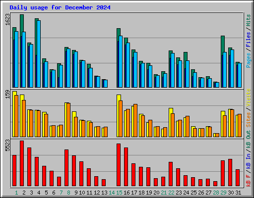 Daily usage for December 2024