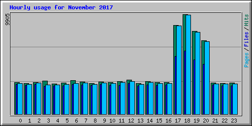 Hourly usage for November 2017