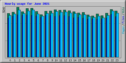 Hourly usage for June 2021