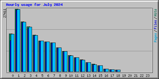 Hourly usage for July 2024