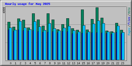 Hourly usage for May 2025