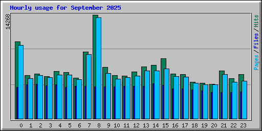 Hourly usage for September 2025